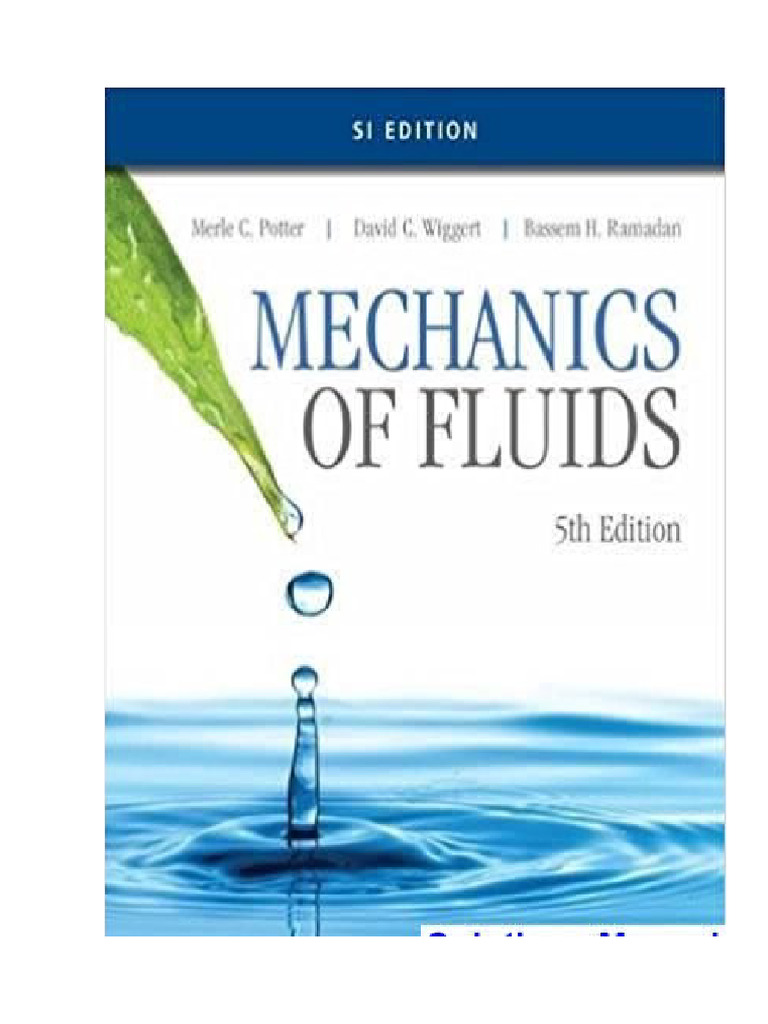Mechanics of Fluids SI Edition 5th Edition Potter Solutions Manual