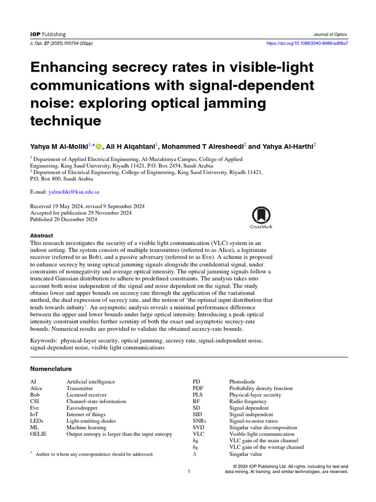 Paper 2 | PDF | Normal Distribution | Signal To Noise Ratio