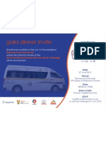 Brandhouse Number One Taxi Driver Campaign 2012 - National Finals - Gala Dinner Invite