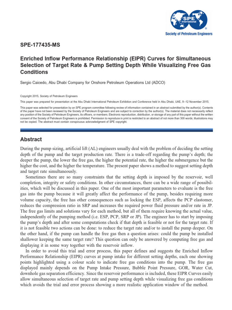 Enriched Inflow Performance Relationship (EIPR) Curves - SPE-177435-MS ...