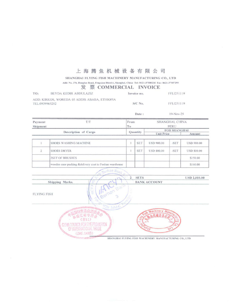 Att 004 Ffli251119.Invoices | PDF