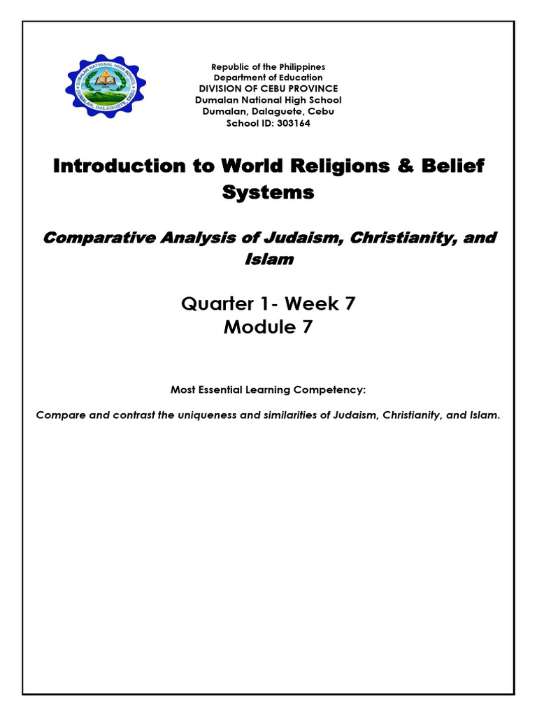 Module 7 Comparative Analysis Abrahamic Religions | PDF | Salvation | Isaac