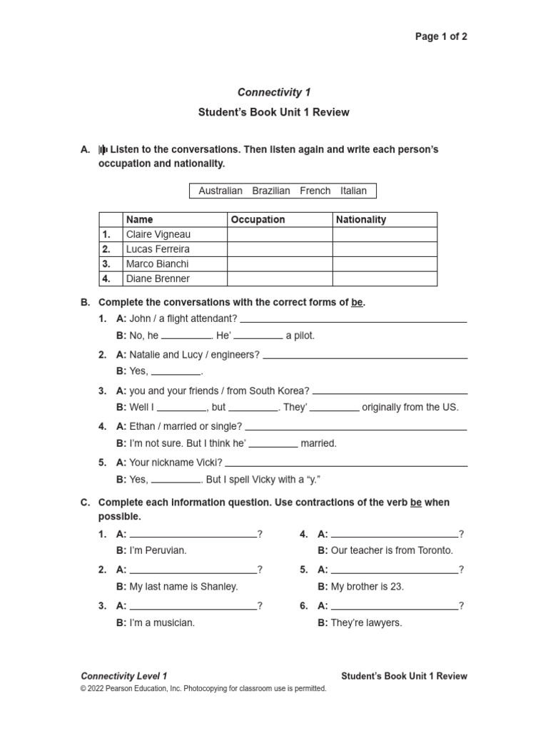 CTY1 Students Book Unit 1 Review | PDF | Chess | Chess Openings