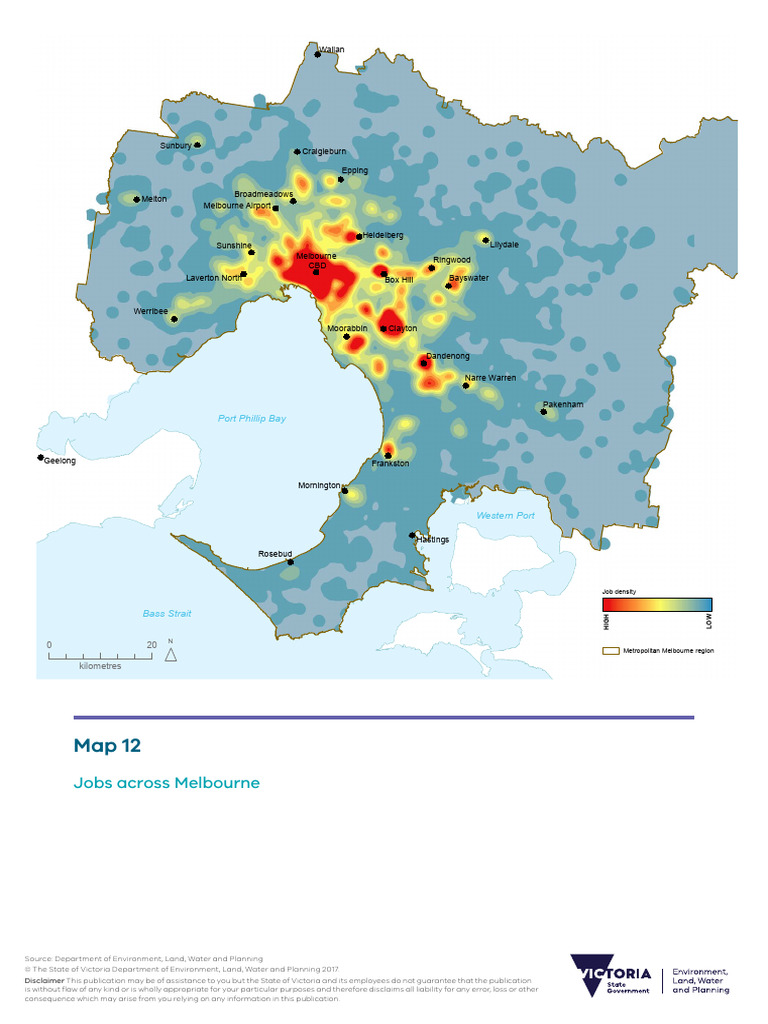 Plan Melbourne Map Jobs Across Melbourne | PDF | Melbourne