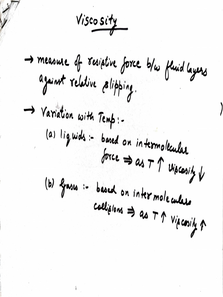 Viscosity & Surface Tension | PDF