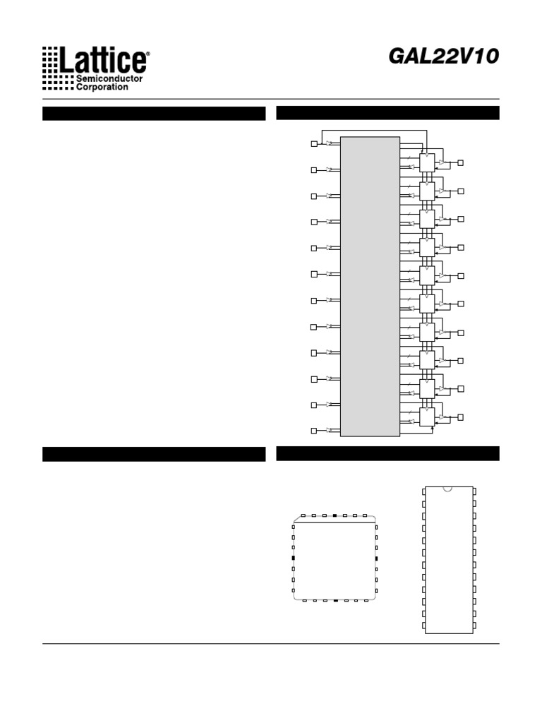 Datasheet GAL22V10 | PDF | Logic Gate | Input/Output