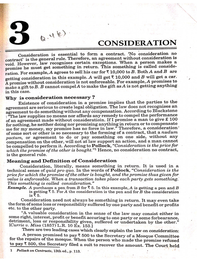Consideration | PDF