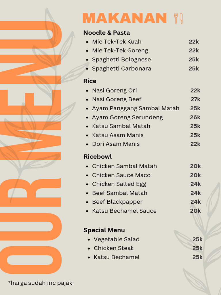 Menu Maco Cafe & Eatery(1) | PDF | Sauce | Caramel