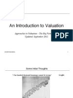 An Introduction To Valuation!: Approaches To Valuation - The Big Picture View Updated: September 2011