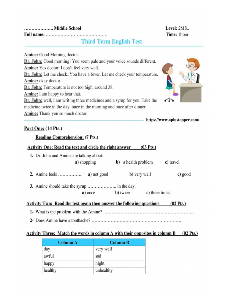English Test 2 | PDF