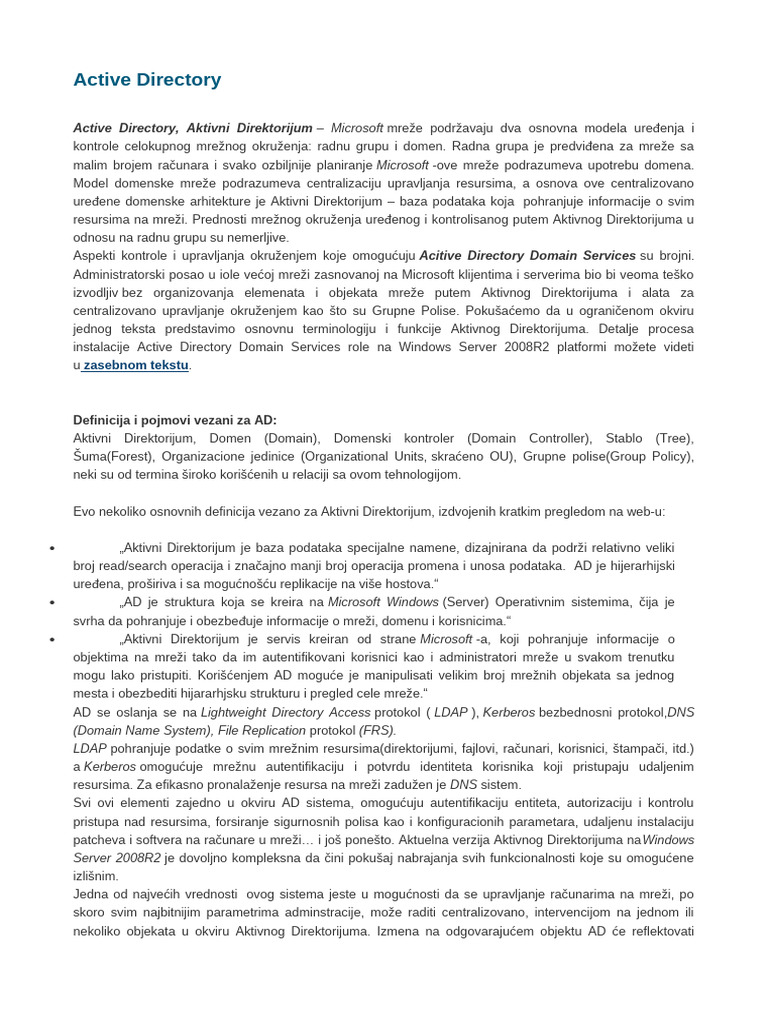 Active Directory | PDF