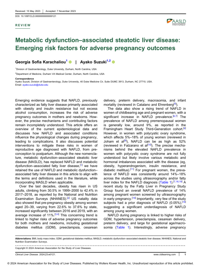 Metabolic Dysfunction-Associated Steatotic Liver Disease Emerging Risk ...