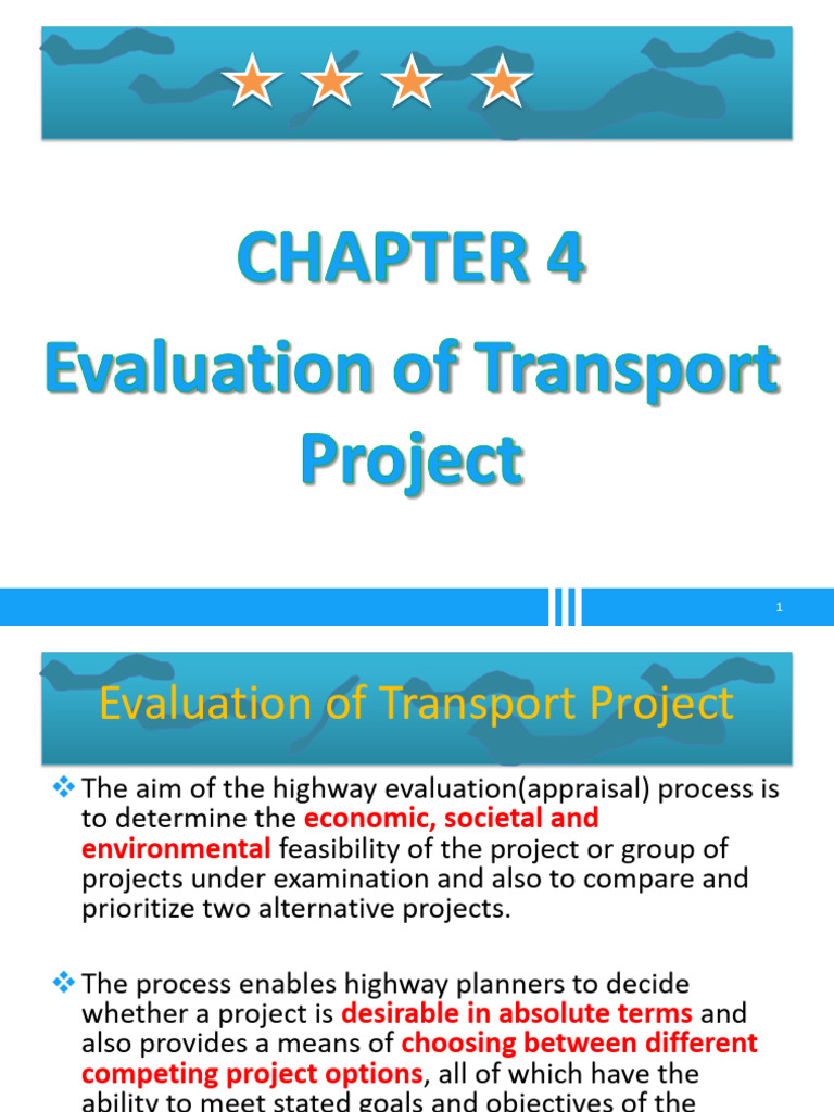 CH - 4 - Transport Project Evaluation | PDF | Net Present Value | Economies