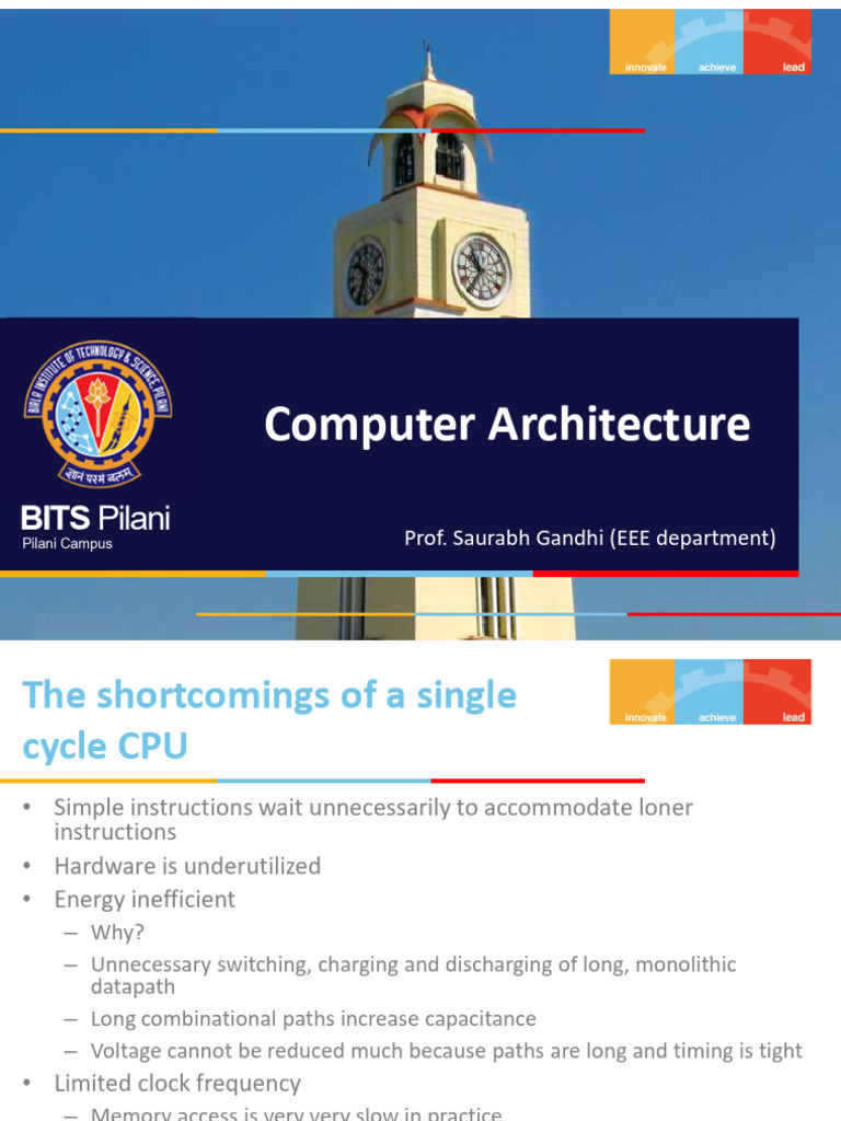 Computer Architecture: Pilani | PDF