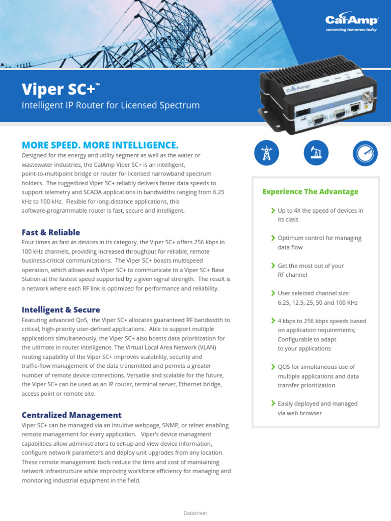 Viper SC Plus Datasheet (NXPowerLite Copy) | PDF | Computer Network ...