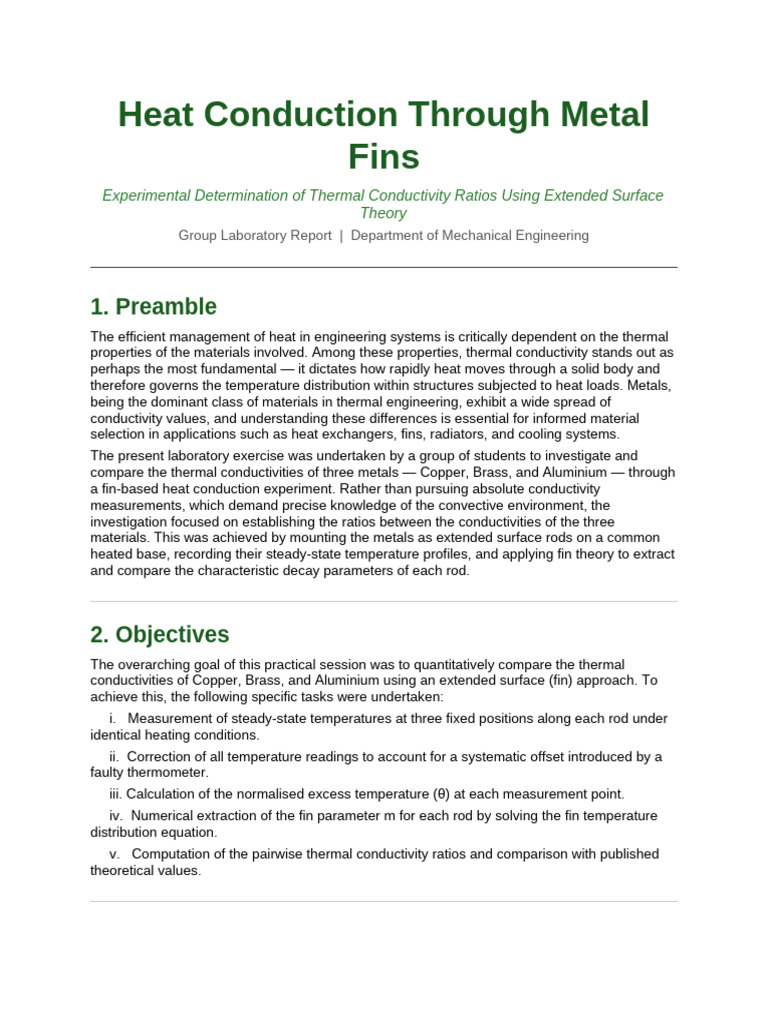 Thermal Conductivity Group Report v2 | PDF | Heat Transfer | Heat