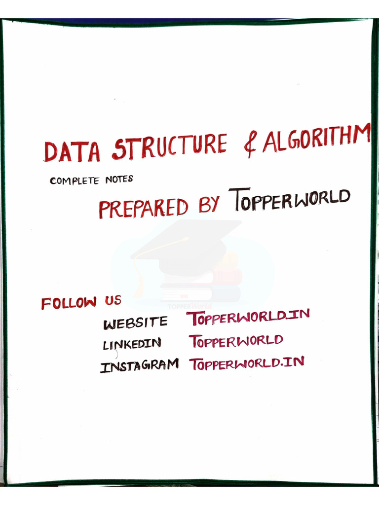 DSA Notes Topperworld | PDF