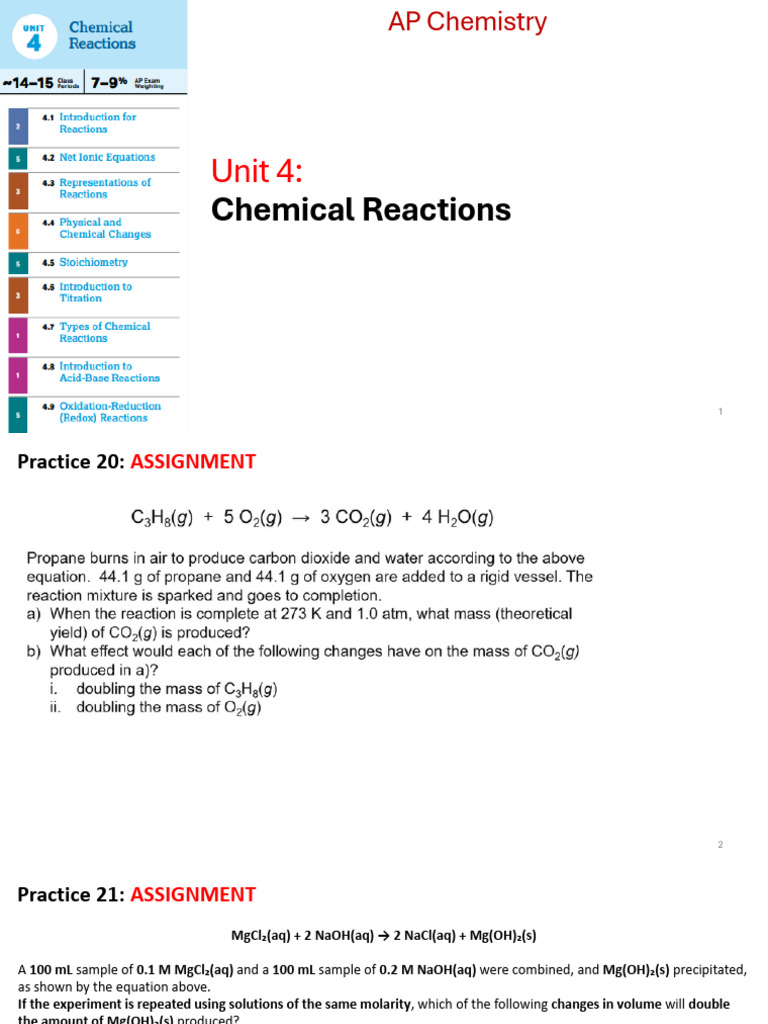 AP Unit 4 Assignment | PDF