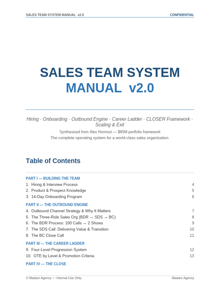 Sales Team System Manual v2 | PDF