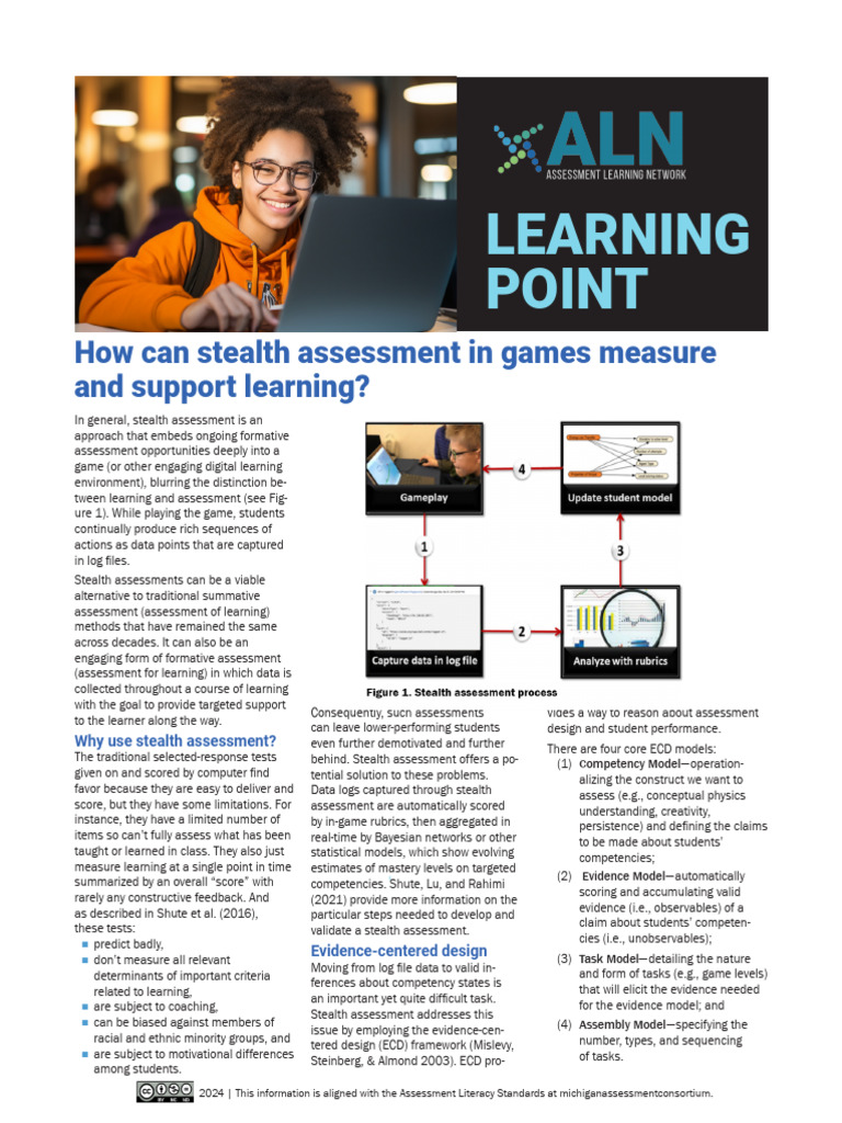 LP Stealth Assessment in Games | PDF | Learning | Educational Assessment
