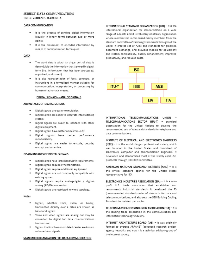 Lecture 3 - Data Communications | PDF | Computer Network | Error ...