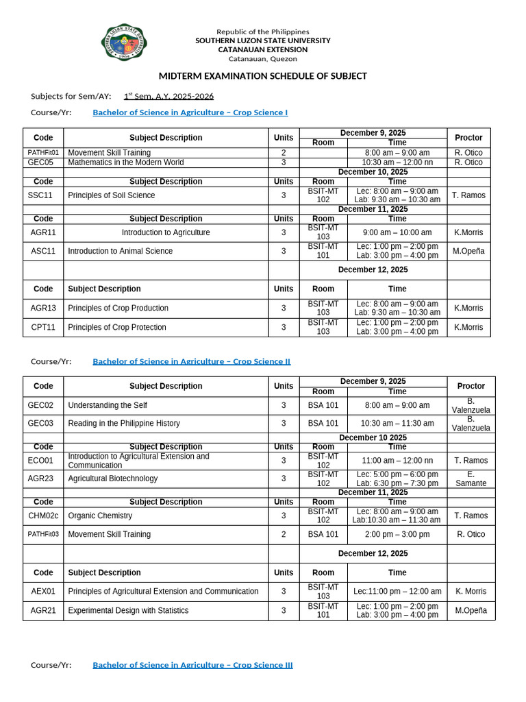 BSA Finals Exam A.Y 2025 2026 | PDF | Agriculture | Agricultural Science