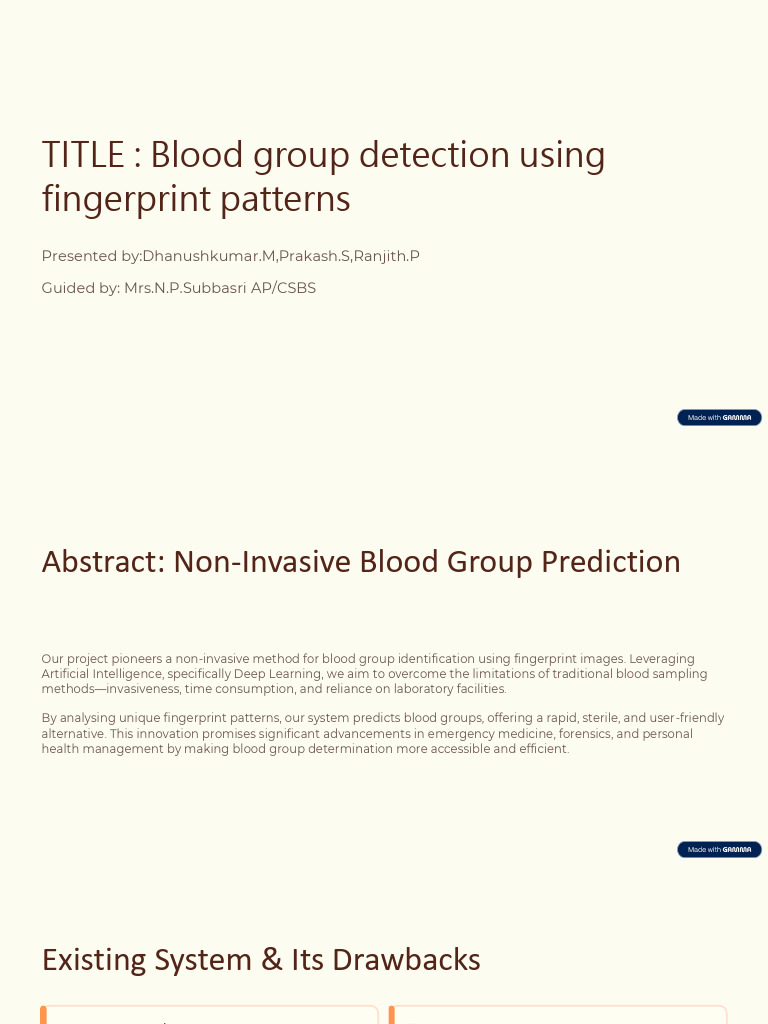 Blood Group Detection Using Fingerprint Patterns | PDF | Deep Learning ...