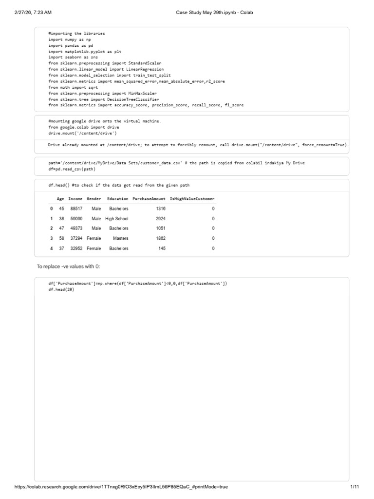 Case Study May 29th - Ipynb - Colab | PDF | Data Analysis | Statistical ...