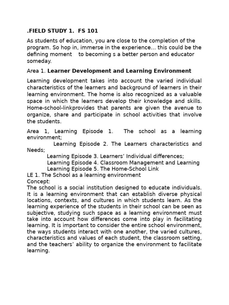 FS 101 notes 1 | PDF