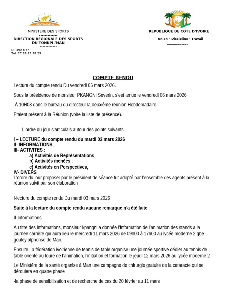 Compte Rendu TIA | PDF | Des sports