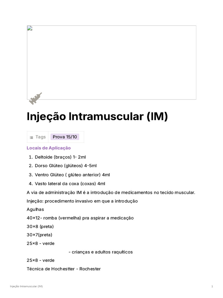 Injeo Intramuscular (IM) | PDF