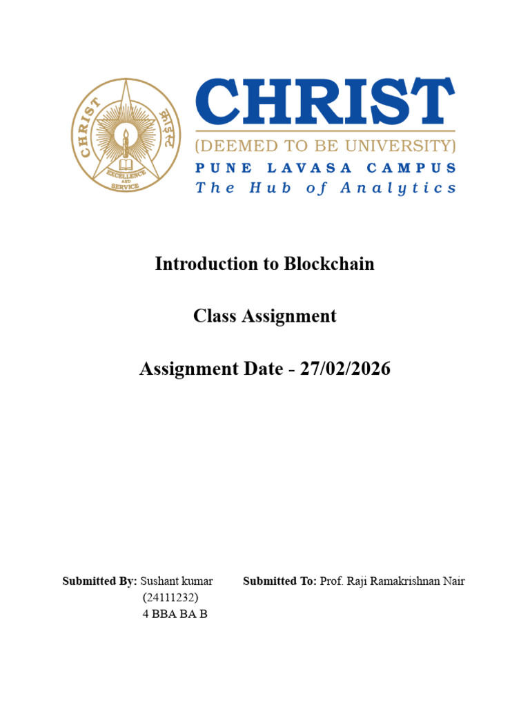 Class Assignment 27.02.2026 | PDF