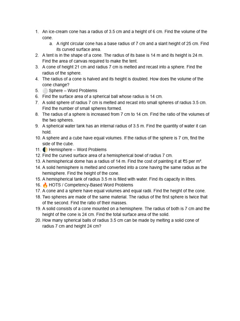 Surface Area and Volume | PDF