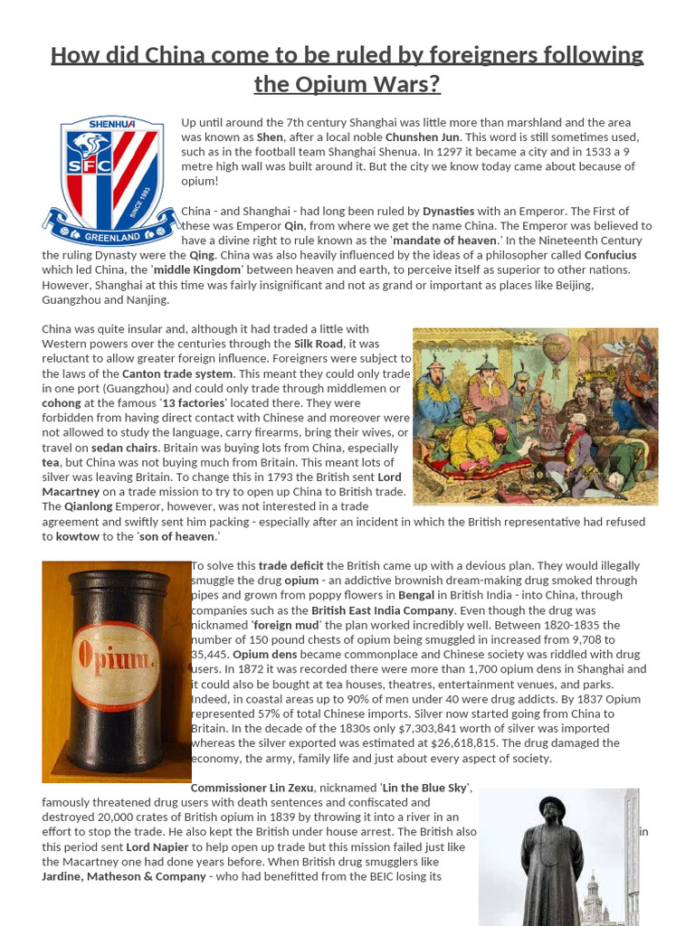 China-ruled-by-foreigners | PDF | Qing Dynasty | Opium