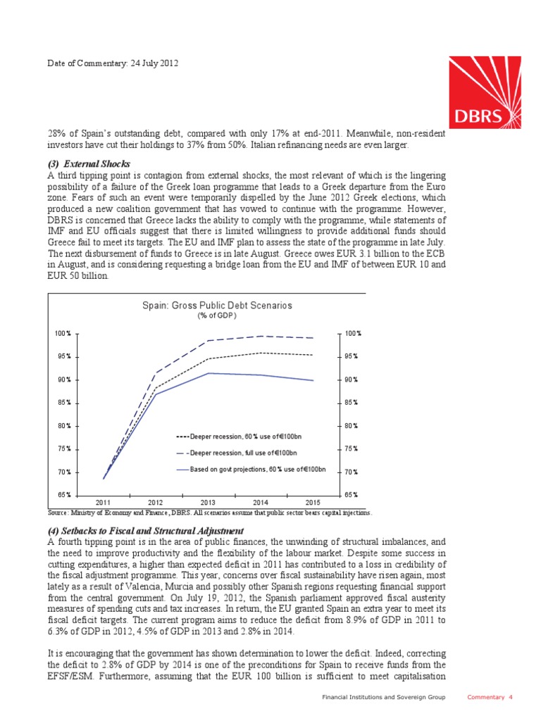Extracto Del Informe de La Agencia DBRS | PDF | Austerity | Government ...