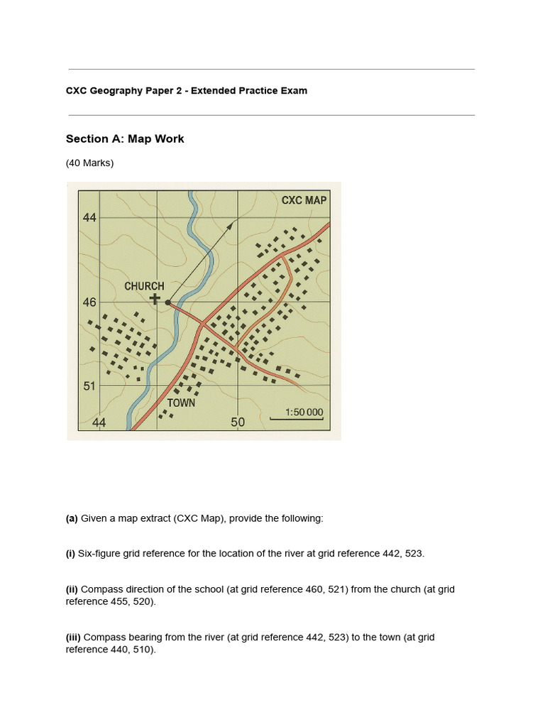 CXC Geography Paper 2 - Extended Practice Exam | PDF | Coast | Urbanization