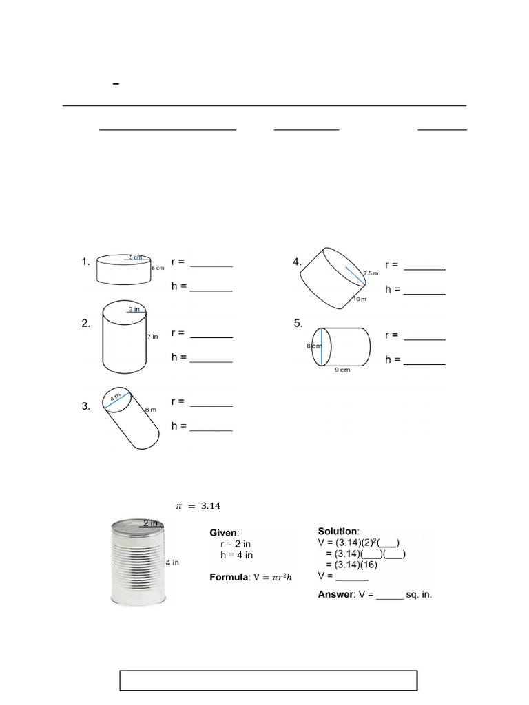 Rtp Nlc Las Math g7 w2 Volume of Solids | PDF | Volume | Area