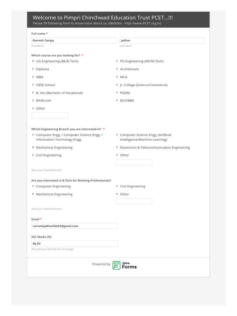 Course Applicationform | PDF | Science | Career And Technical Education