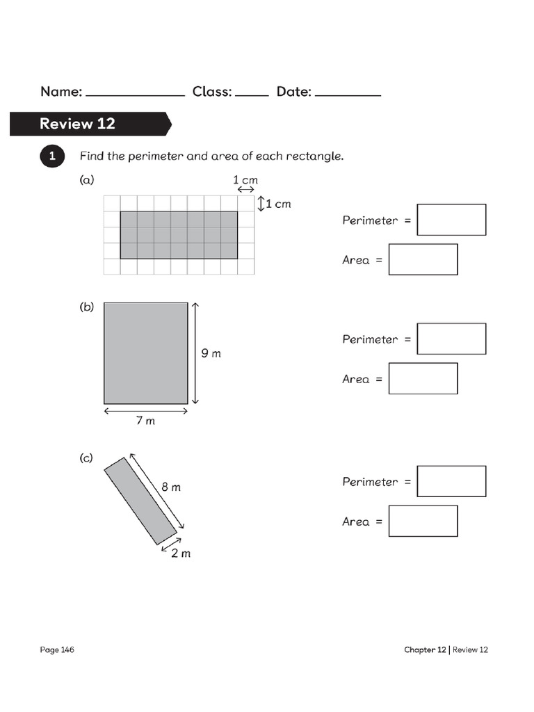 Tuesday 10.3.26 Area & Perimeter Revision | PDF