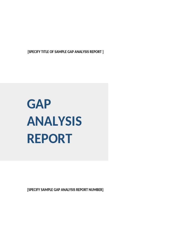 Sample Gap Analysis Report | PDF | Economies | Private Sector