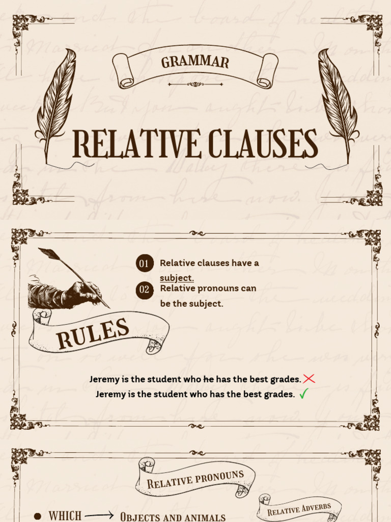 Relative Clauses | PDF | Grammar | Syntax