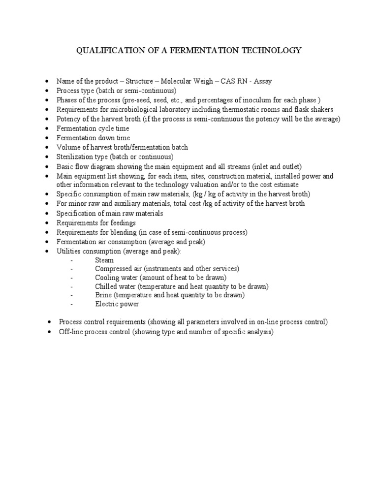 Fermentation Technology 1 | PDF | Technology & Engineering