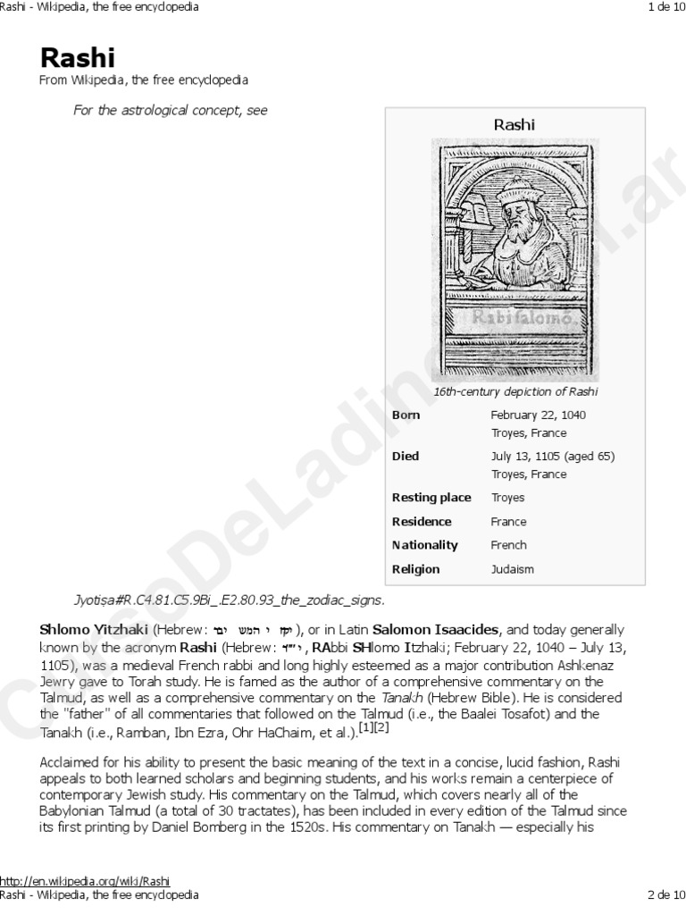 The History of Rabi Shlomo Yitzjaki (Rashi Font) in English | Download ...