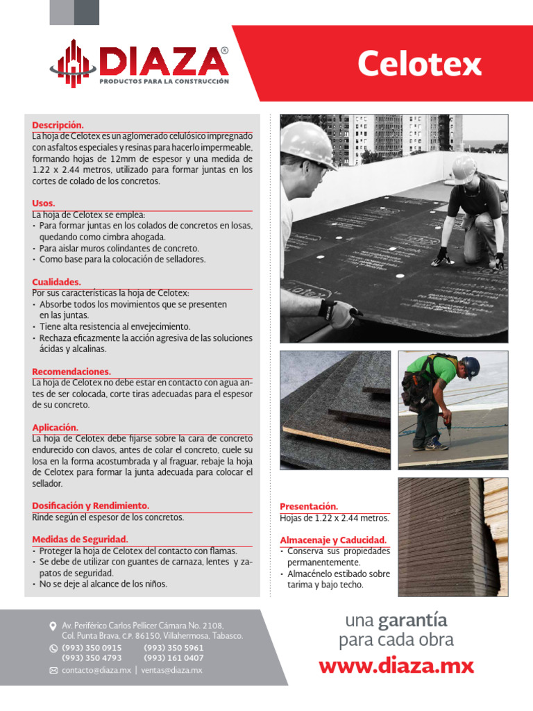 DIAZA Fichas CELOTEX | PDF