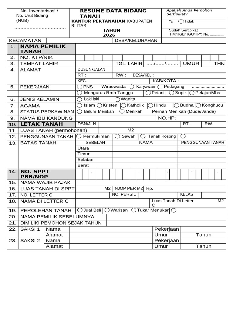 Resume PTSL 2026 | PDF
