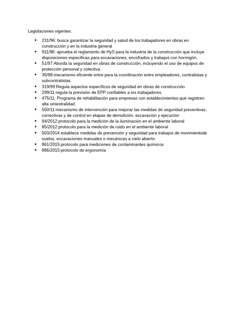 Legislaciones Vigentes Ip1 Ailin | PDF