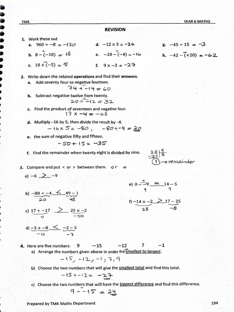 6 Revision of MT1 | PDF