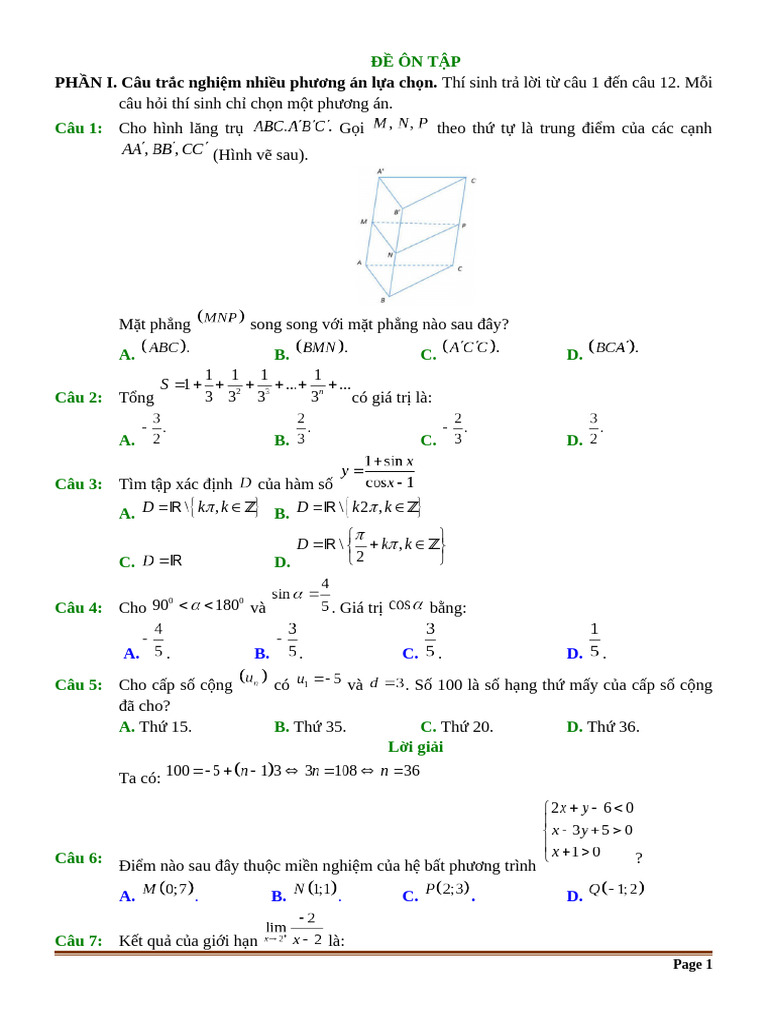 Toán 11 | PDF