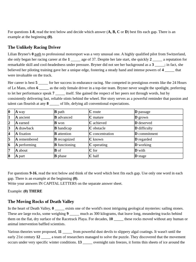CAE Reading and Use of English Practice Test 21 Printable (2024 Edition ...