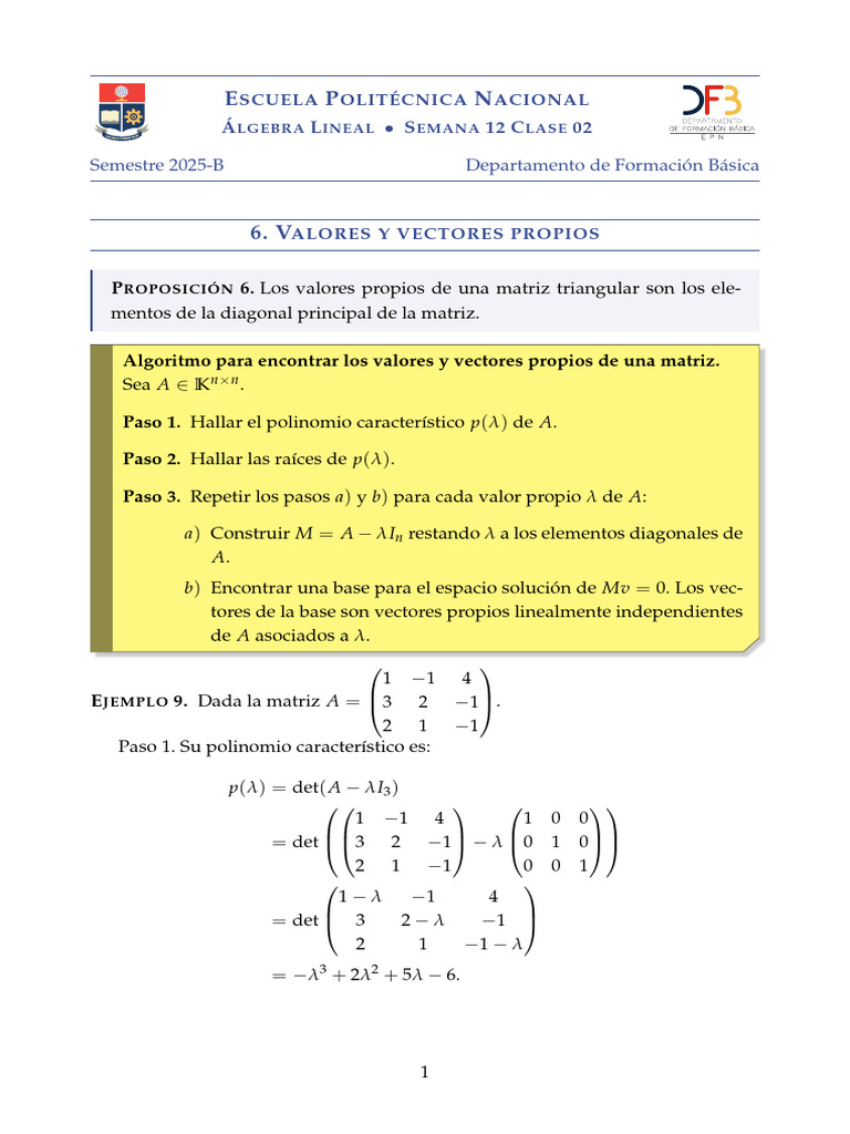 Al Semana 12 Clase 2 | PDF | Valores propios y vectores propios ...